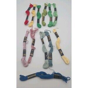 12 Vtg J&P Coats Susan Bates Anchor American Thread Star Six Strand Floss Lot